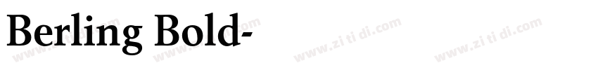 Berling Bold字体转换